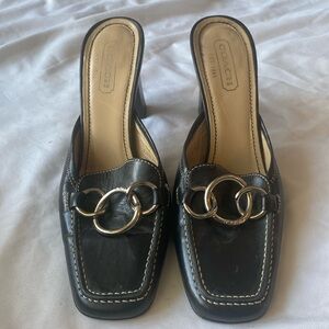 Coach heels mules